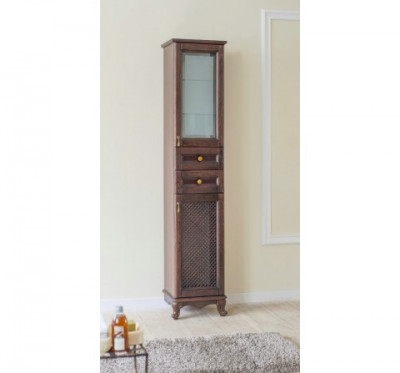 Аллигатор-мебель Валенсия 35 пенал (глухой фасад), коричневый, массив бука