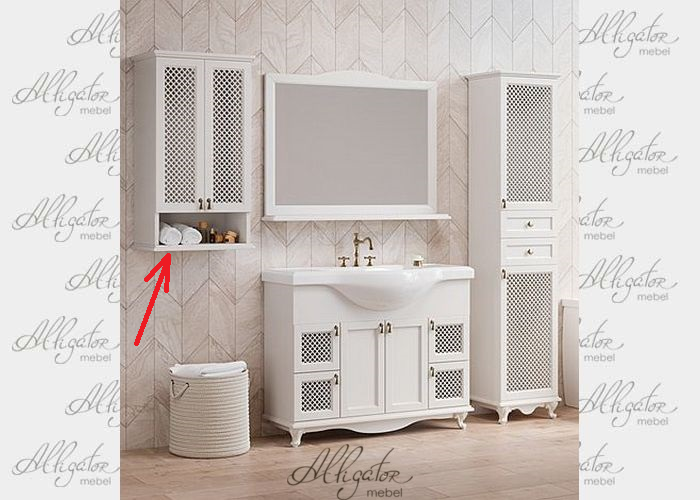 Аллигатор-мебель Валенсия 35 пенал (глухой фасад), коричневый, массив бука