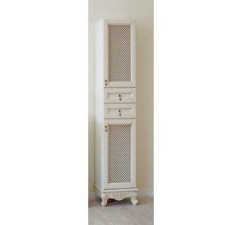 Аллигатор-мебель Валенсия 35 пенал (глухой фасад), коричневый, массив бука