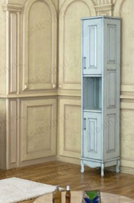 Аллигатор-мебель Capan А(D) (цвет 9018 + патина серебро) пенал для ванной