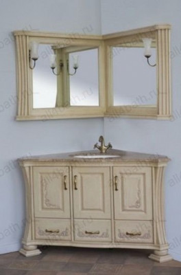 Аллигатор-мебель Classic 125A (цвет 1015) комплект мебели для ванной угловой из массива дерева