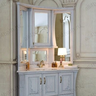 Аллигатор-мебель Classic 125A (цвет-140 с патиной) комплект мебели для ванной угловой, массив дуба