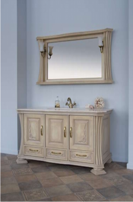 Аллигатор-мебель Classic 125A-1 (цвет 1015) комплект мебели для ванной из массива дерева