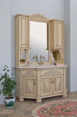 Аллигатор-мебель Classic 140A (цвет 1015) комплект мебели для ванной из массива дерева