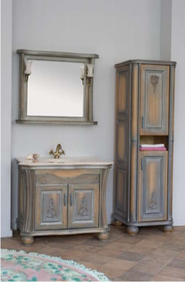 Аллигатор-мебель Classic 90P (серебряная патина) комплект мебели для ванной из массива дерева
