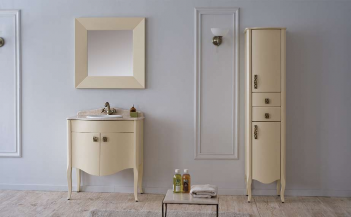 Аллигатор-мебель Royal Комфорт A(М) тумба с раковиной, 60см, цвет 9001 с патиной, МДФ