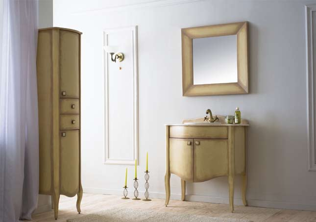 Аллигатор-мебель Royal Комфорт А(М) (цвет 1015) пенал для ванной, МДФ