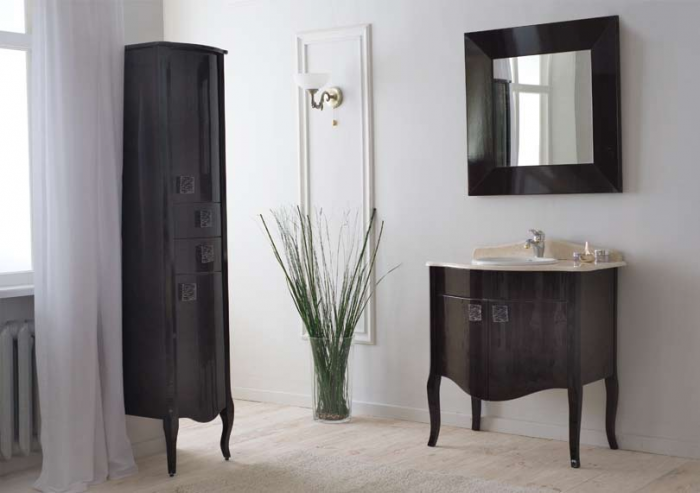 Аллигатор-мебель Royal Комфорт А(М) (цвет старый лак, розовый) пенал для ванной, МДФ