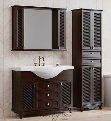 Аллигатор-мебель Барселона 120 комплект мебели для ванной (решетка), массив бука